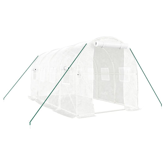 Greenhouse with Steel Frame White 8 m² 4x2x2 m Greenhouse with Steel Frame White 8 m² 4x2x2 m