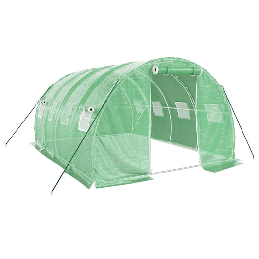 Greenhouse with Steel Frame Green 12 m² 4x3x2 m Greenhouse with Steel Frame Green 12 m² 4x3x2 m