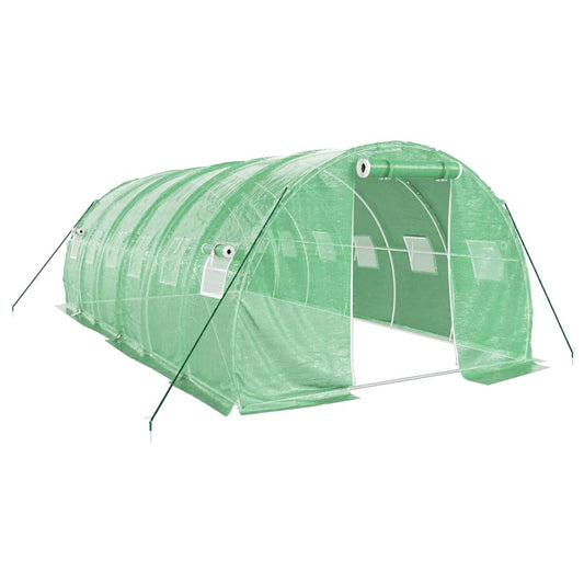 Greenhouse with Steel Frame Green 18 m² 6x3x2 m Greenhouse with Steel Frame Green 18 m² 6x3x2 m
