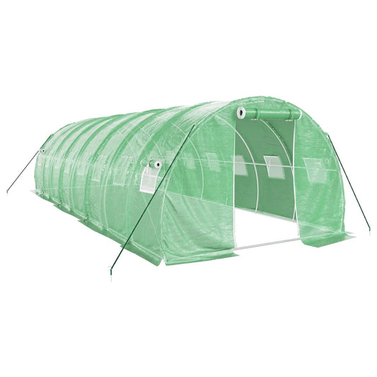 Greenhouse with Steel Frame Green 24 m² 8x3x2 m Greenhouse with Steel Frame Green 24 m² 8x3x2 m