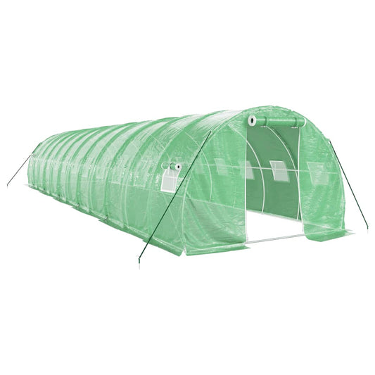 Greenhouse with Steel Frame Green 36 m² 12x3x2 m Greenhouse with Steel Frame Green 36 m² 12x3x2 m
