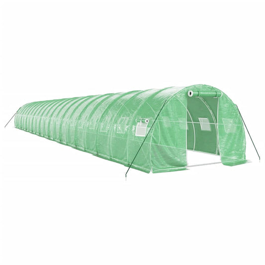 Greenhouse with Steel Frame Green 60 m² 20x3x2 m Greenhouse with Steel Frame Green 60 m² 20x3x2 m