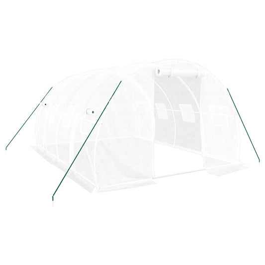 Greenhouse with Steel Frame White 12 m² 4x3x2 m Greenhouse with Steel Frame White 12 m² 4x3x2 m