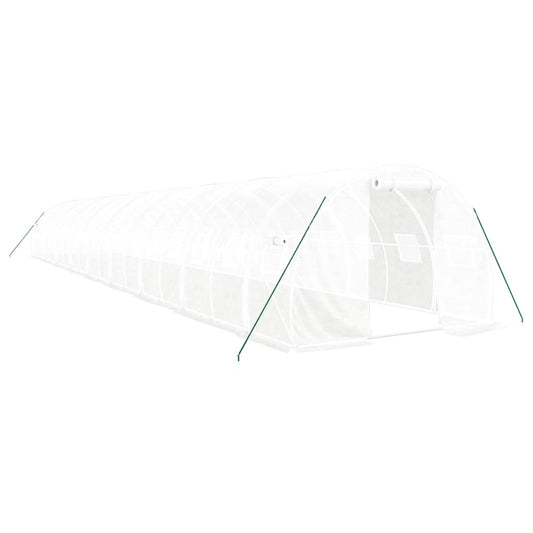 Greenhouse with Steel Frame White 54 m² 18x3x2 m Greenhouse with Steel Frame White 54 m² 18x3x2 m
