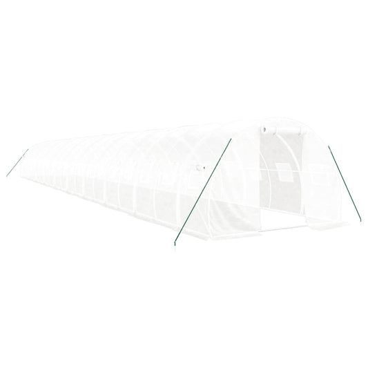 Greenhouse with Steel Frame White 60 m² 20x3x2 m Greenhouse with Steel Frame White 60 m² 20x3x2 m