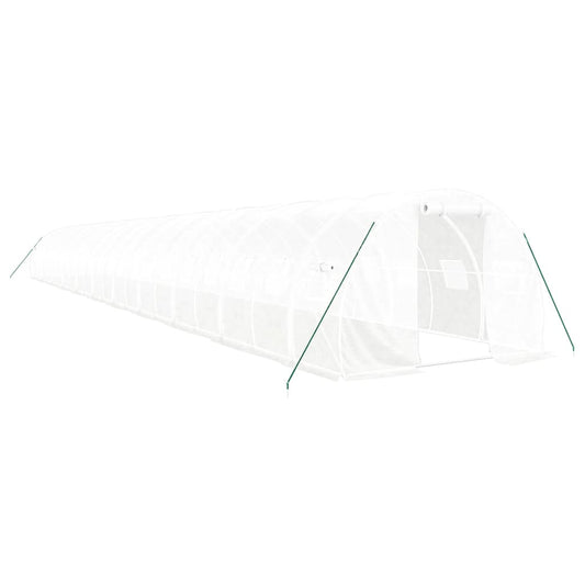 Greenhouse with Steel Frame White 66 m² 22x3x2 m Greenhouse with Steel Frame White 66 m² 22x3x2 m