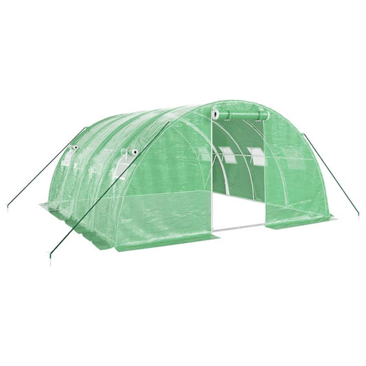 Greenhouse with Steel Frame Green 16 m² 4x4x2 m Greenhouse with Steel Frame Green 16 m² 4x4x2 m