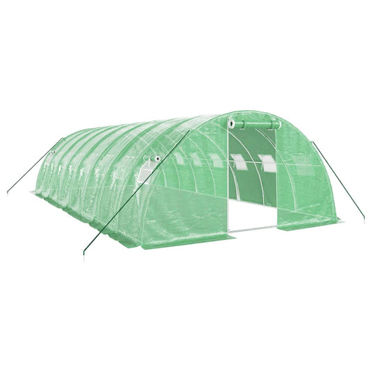 Greenhouse with Steel Frame Green 32 m² 8x4x2 m Greenhouse with Steel Frame Green 32 m² 8x4x2 m