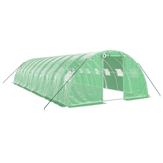 Greenhouse with Steel Frame Green 40 m² 10x4x2 m Greenhouse with Steel Frame Green 40 m² 10x4x2 m