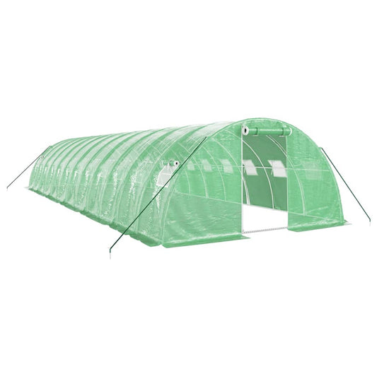 Greenhouse with Steel Frame Green 48 m² 12x4x2 m Greenhouse with Steel Frame Green 48 m² 12x4x2 m