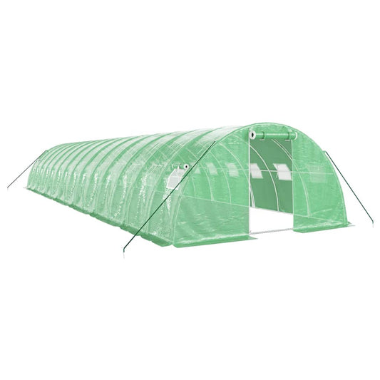 Greenhouse with Steel Frame Green 56 m² 14x4x2 m Greenhouse with Steel Frame Green 56 m² 14x4x2 m