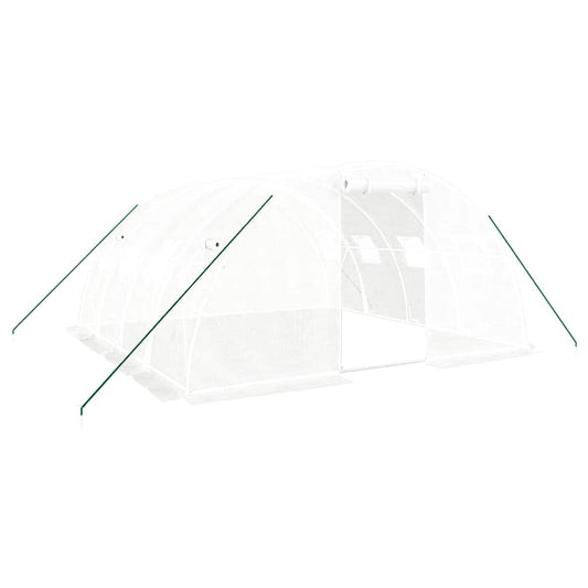 Greenhouse with Steel Frame White 16 m² 4x4x2 m Greenhouse with Steel Frame White 16 m² 4x4x2 m