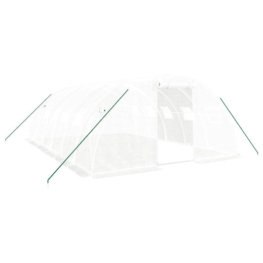 Greenhouse with Steel Frame White 24 m² 6x4x2 m Greenhouse with Steel Frame White 24 m² 6x4x2 m