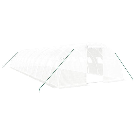 Greenhouse with Steel Frame White 48 m² 12x4x2 m Greenhouse with Steel Frame White 48 m² 12x4x2 m