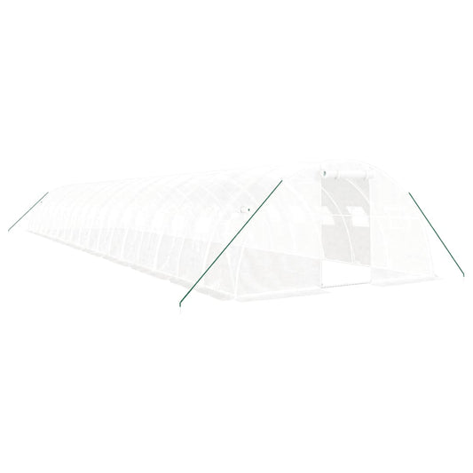 Greenhouse with Steel Frame White 72 m² 18x4x2 m Greenhouse with Steel Frame White 72 m² 18x4x2 m
