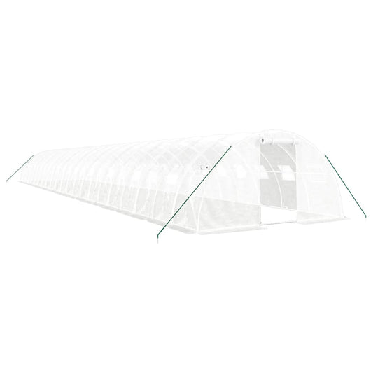Greenhouse with Steel Frame White 88 m² 22x4x2 m Greenhouse with Steel Frame White 88 m² 22x4x2 m