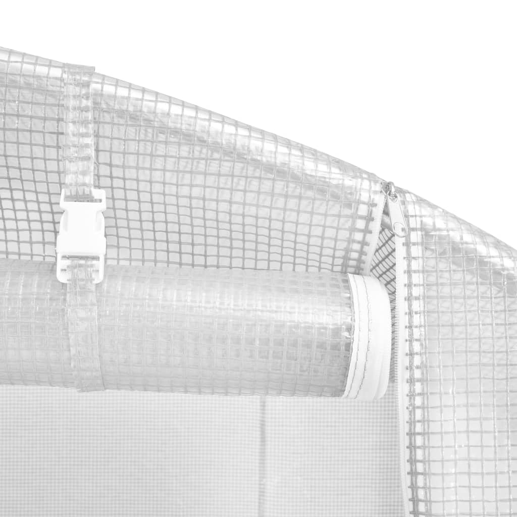 Greenhouse with Steel Frame White 30 m² 6x5x2,3 m