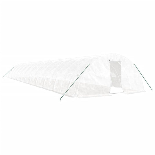 Greenhouse with Steel Frame White 110 m² 22x5x2.3 m Greenhouse with Steel Frame White 110 m² 22x5x2.3 m