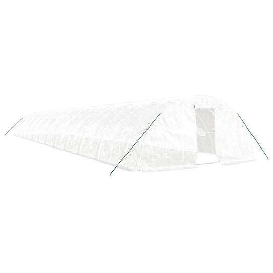 Greenhouse with Steel Frame White 120 m² 24x5x2.3 m Greenhouse with Steel Frame White 120 m² 24x5x2.3 m
