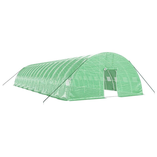 Greenhouse with Steel Frame Green 96 m² 16x6x2.85 m Greenhouse with Steel Frame Green 96 m² 16x6x2.85 m