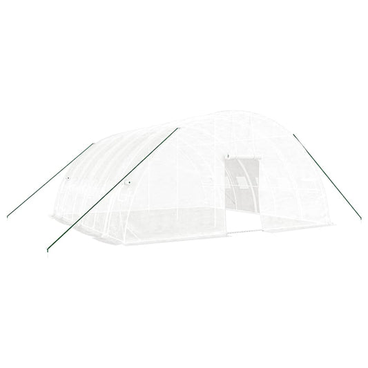 Greenhouse with Steel Frame White 36 m² 6x6x2,85 m Greenhouse with Steel Frame White 36 m² 6x6x2,85 m