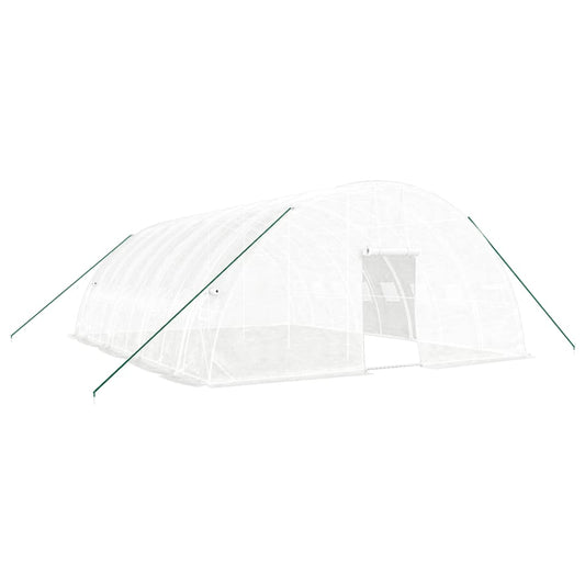 Greenhouse with Steel Frame White 48 m² 8x6x2.85 m Greenhouse with Steel Frame White 48 m² 8x6x2.85 m