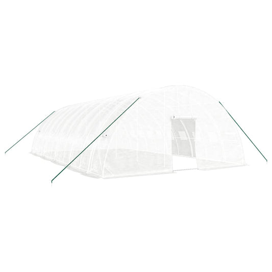 Greenhouse with Steel Frame White 60 m² 10x6x2.85 m Greenhouse with Steel Frame White 60 m² 10x6x2.85 m