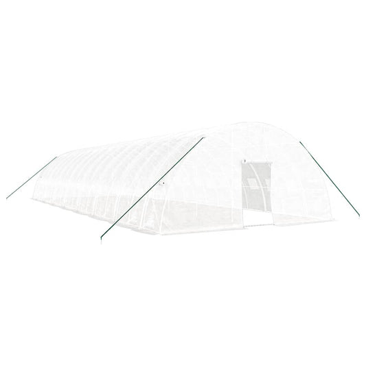 Greenhouse with Steel Frame White 96 m² 16x6x2.85 m Greenhouse with Steel Frame White 96 m² 16x6x2.85 m