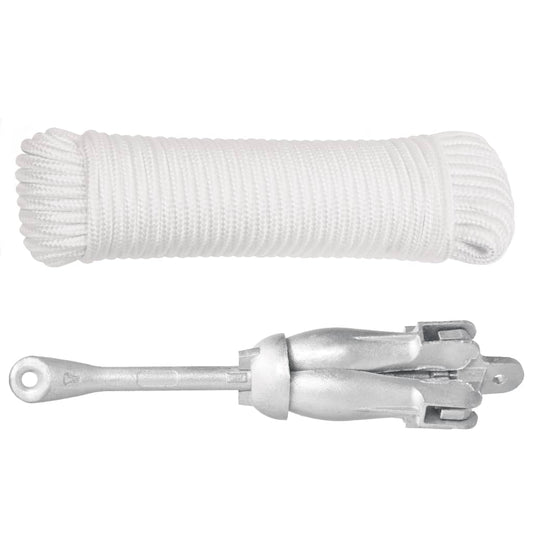 Folding Anchor with Rope Silver 6 kg Folding Anchor with Rope Silver 6 kg