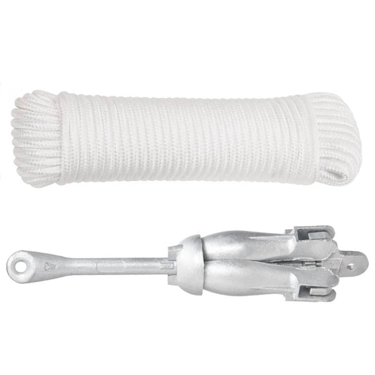 Folding Anchor with Rope Silver 8 kg Folding Anchor with Rope Silver 8 kg