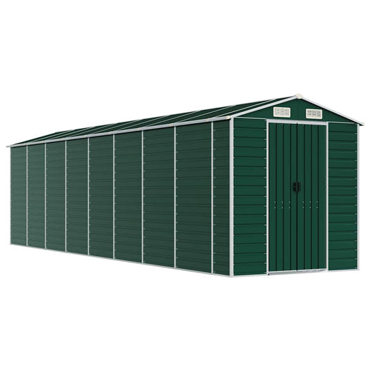 Garden Shed Green 191x725x198 cm Galvanised Steel Garden Shed Green 191x725x198 cm Galvanised Steel