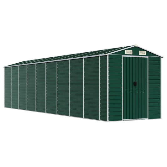 Garden Shed Green 191x810x198 cm Galvanised Steel Garden Shed Green 191x810x198 cm Galvanised Steel