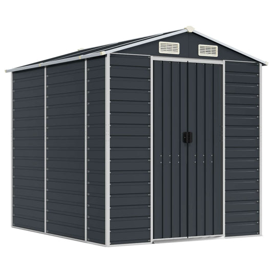 Garden Shed Anthracite 191x215x198 cm Galvanised Steel Garden Shed Anthracite 191x215x198 cm Galvanised Steel
