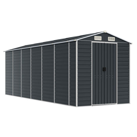 Garden Shed Anthracite 191x555x198 cm Galvanised Steel Garden Shed Anthracite 191x555x198 cm Galvanised Steel