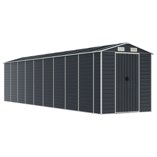 Garden Shed Anthracite 191x810x198 cm Galvanised Steel Garden Shed Anthracite 191x810x198 cm Galvanised Steel
