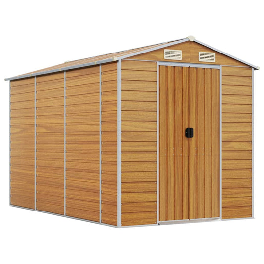 Garden Shed | Light Brown | Galvanised Steel | 191x300x198 cm Garden Shed | Light Brown | Galvanised Steel | 191x300x198 cm