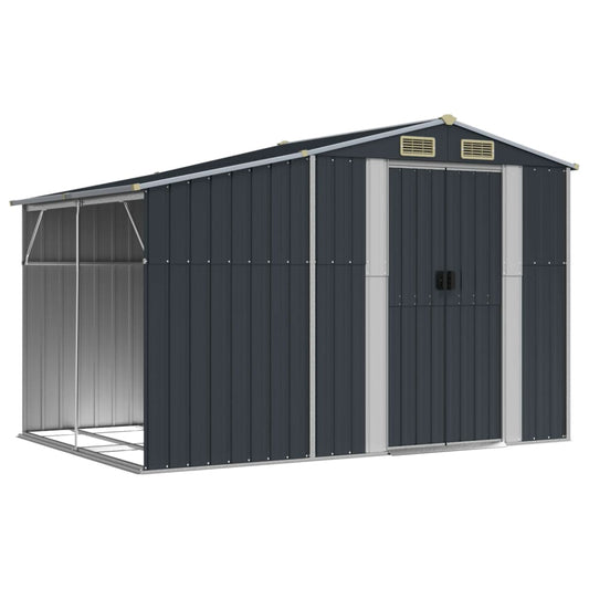 Garden Shed Anthracite 277x192.5x179 cm Galvanised Steel Garden Shed Anthracite 277x192.5x179 cm Galvanised Steel
