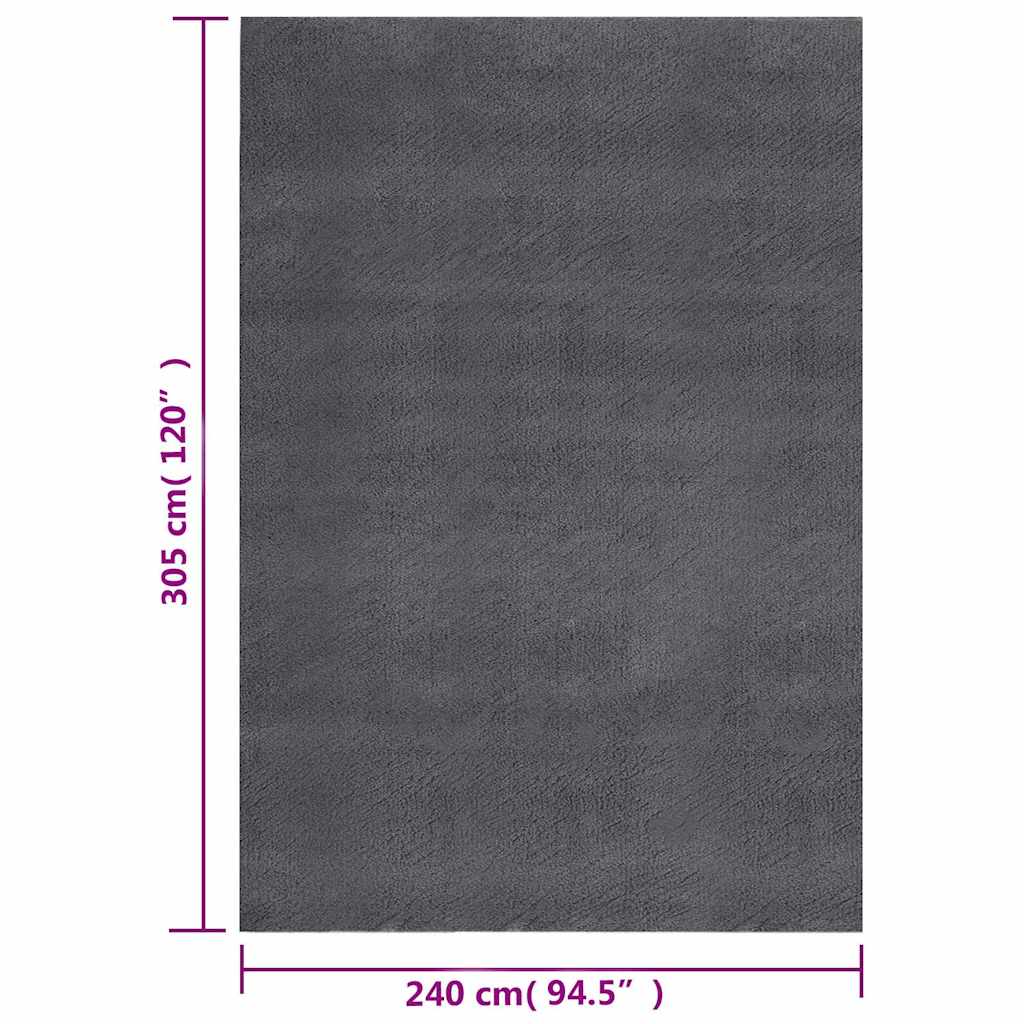 Shaggy Rug Anthracite 240x305 cm Polyester