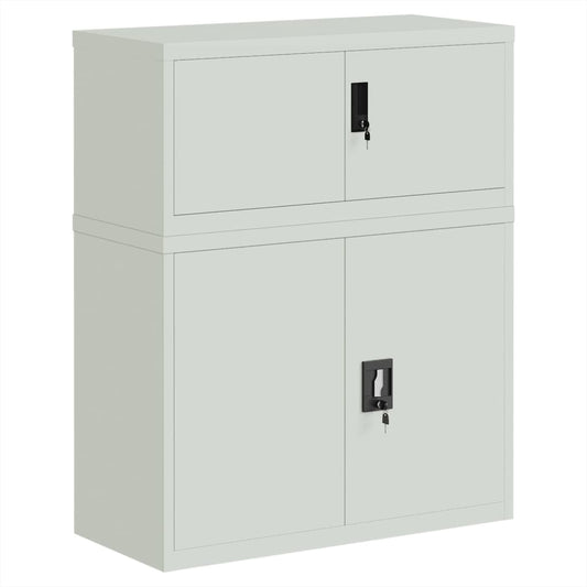 File Cabinet Light Grey 90x40x110 cm Steel File Cabinet Light Grey 90x40x110 cm Steel