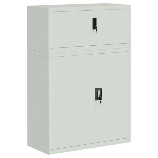 File Cabinet Light Grey 90x40x130 cm Steel File Cabinet Light Grey 90x40x130 cm Steel