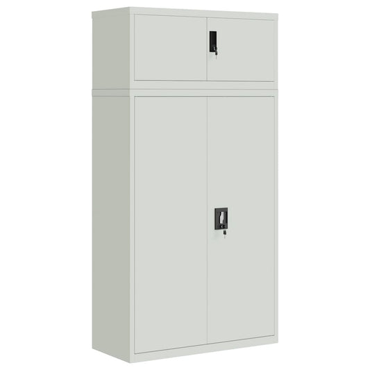 File Cabinet Light Grey 90x40x180 cm Steel File Cabinet Light Grey 90x40x180 cm Steel