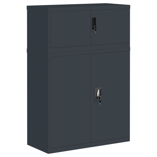 File Cabinet Anthracite 90x40x130 cm Steel File Cabinet Anthracite 90x40x130 cm Steel