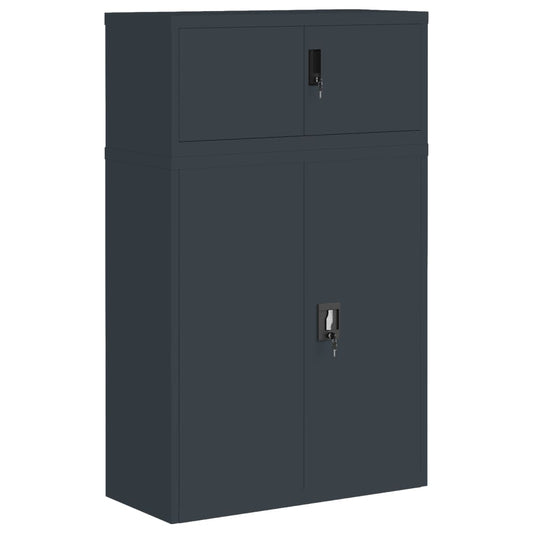 File Cabinet Anthracite 90x40x145 cm Steel File Cabinet Anthracite 90x40x145 cm Steel