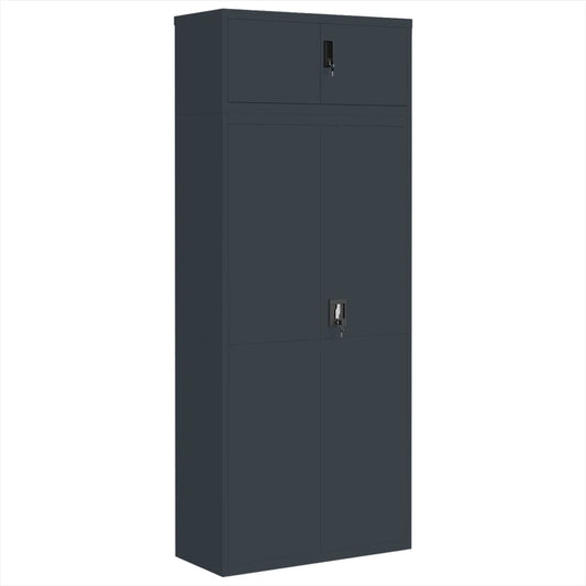 File Cabinet Anthracite 90x40x220 cm Steel File Cabinet Anthracite 90x40x220 cm Steel