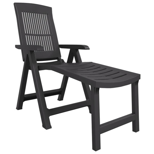 Sun Lounger | Anthracite | Plastic | Standard | Foldable Sun Lounger | Anthracite | Plastic | Standard | Foldable