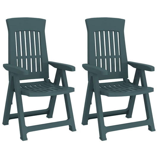 Garden Reclining Chair | Set of 2 | Green | Polypropylene (PP) | Medium Garden Reclining Chair | Set of 2 | Green | Polypropylene (PP) | Medium