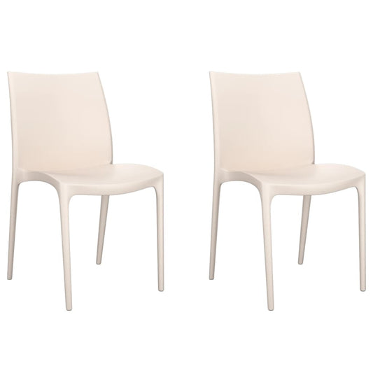 Garden Chair | Set of 2 | Cream | Polypropylene (PP) | Standard | Durable Garden Chair | Set of 2 | Cream | Polypropylene (PP) | Standard | Durable