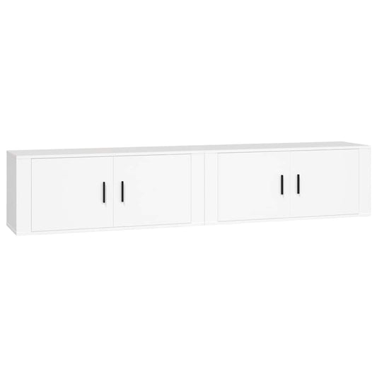 2 Piece Wall-mounted TV Cabinet Set White 100x34,5x40 cm 2 Piece Wall-mounted TV Cabinet Set White 100x34,5x40 cm