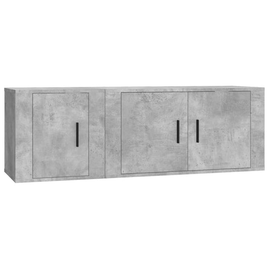 2 Piece TV Cabinet Set Concrete Grey Engineered Wood 2 Piece TV Cabinet Set Concrete Grey Engineered Wood