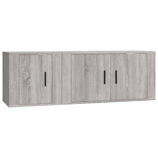 2 Piece TV Cabinet Set Grey Sonoma Engineered Wood 2 Piece TV Cabinet Set Grey Sonoma Engineered Wood
